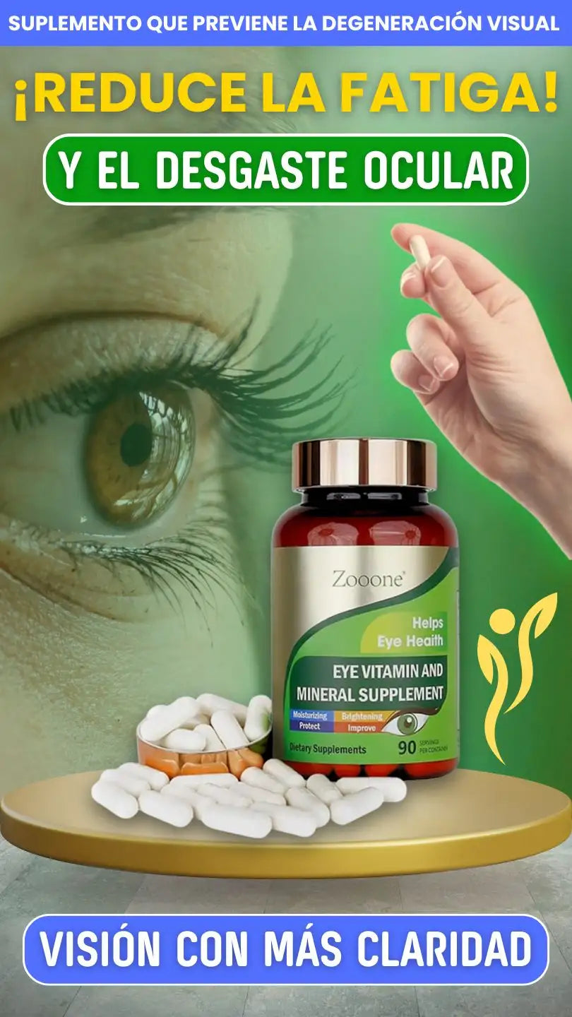 Zooone® - Suplemento Multivitamínico para Salud Ocular y Prevención del Desgaste Visual x90 Capsulas